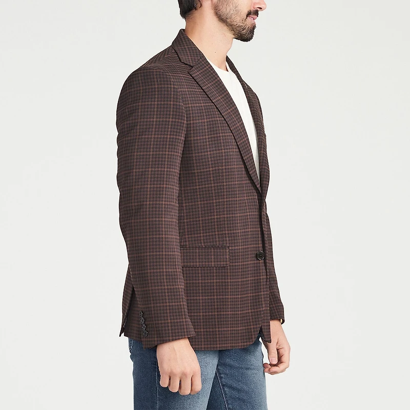 CRICKETEER™ Mens Plaid Stretch Fabric Regular Fit Sport Coat