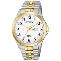 Citizen Quartz Mens Two Tone Stainless Steel Bracelet Watch Bf5004-93a