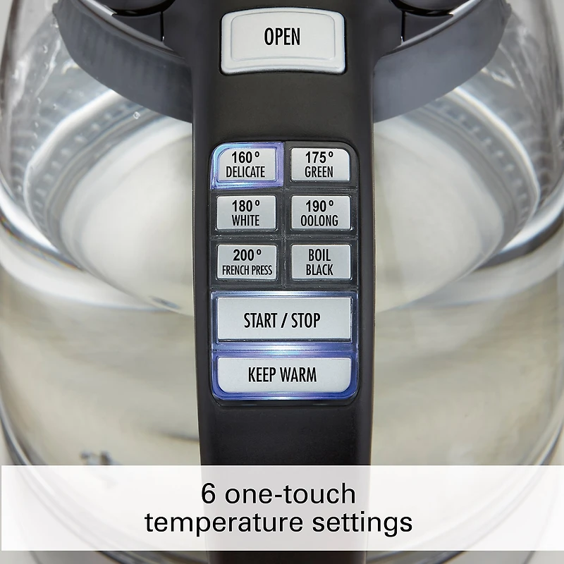 Hamilton Beach® Variable Temperature Glass Electric Kettle