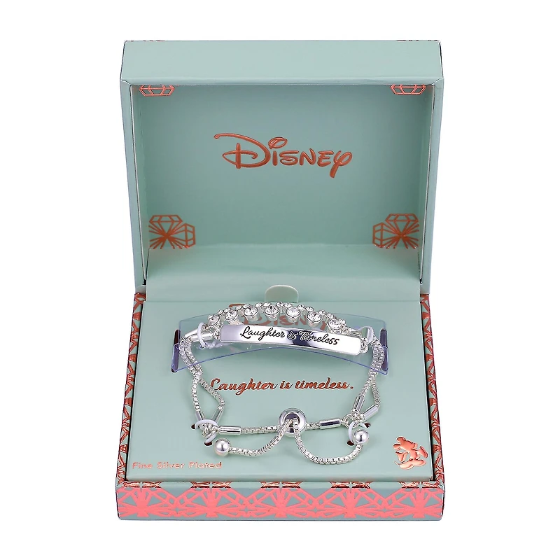 Disney Classics Womens Crystal Mickey Mouse Bolo Bracelet