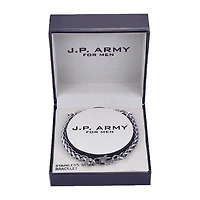 J.P. Army Men's Jewelry Stainless Steel 8 1/2 Inch Wheat Chain Bracelet