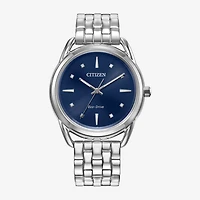 Citizen Womens Silver Tone Stainless Steel Bracelet Watch Fe7090-55l