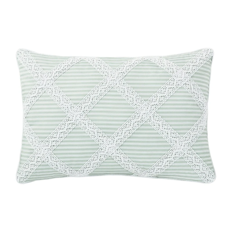 Royal Court Rialto Sage Rectangular Throw Pillow
