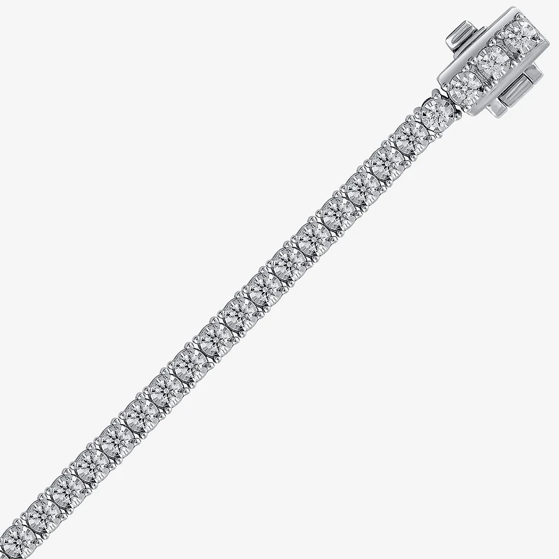 (H-I / I1) 2 CT. T.W. Lab Grown White Diamond 10K or Yellow Gold 7.25 Inch Tennis Bracelet