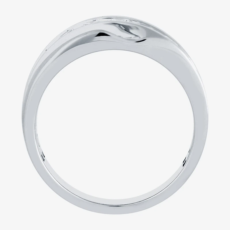 (H-I / I1) Mens 5MM 1 CT. T.W. Lab Grown White Diamond 10K Gold Wedding Band