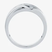(H-I / I1) Mens 5MM 1 CT. T.W. Lab Grown White Diamond 10K Gold Wedding Band