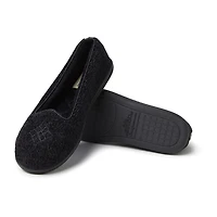 Dearfoams Rebecca Chenille Closed Back Womens Memory Foam Slip-On Slippers