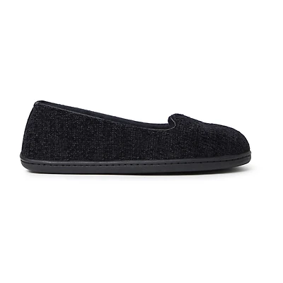 Dearfoams Rebecca Chenille Closed Back Womens Memory Foam Slip-On Slippers