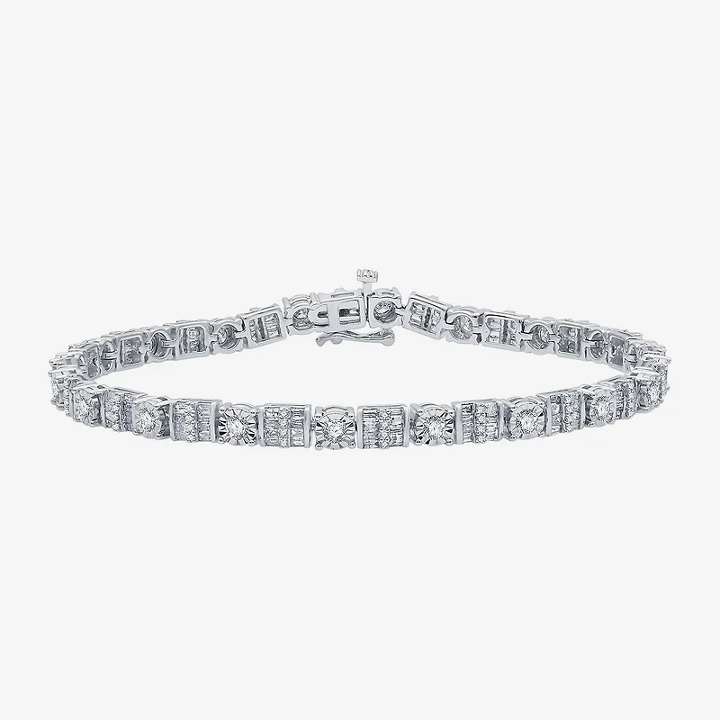 Womens CT. T.W. Natural White Diamond 10K Gold 7.5 Inch Tennis Bracelet