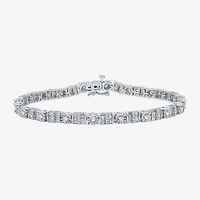 Womens CT. T.W. Natural White Diamond 10K Gold 7.5 Inch Tennis Bracelet