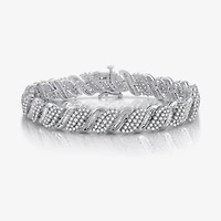 5 CT. T.W. Natural Diamond 10K White Gold Tennis Bracelet