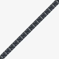 Womens 1 CT. T.W. Natural Black Diamond Sterling Silver 7.25 Inch Tennis Bracelet