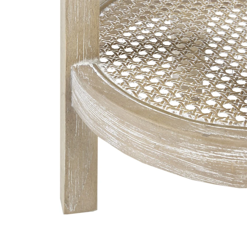 Martha Stewart Harley Round Cane Chairside Table
