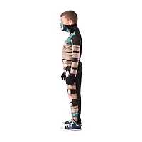 Little & Big Kid Boys Half Masked Skeleton Costume