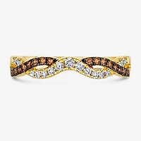 Levian Corp Le Vian Womens 1/4 CT. T.W. Natural Champagne Diamond 14K Gold Band