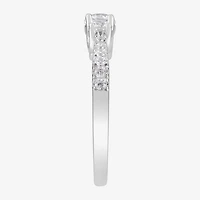 Limited Quantities! Womens 1 CT. T.W. Natural White Diamond 14K Gold Round Side Stone 3-Stone Engagement Ring