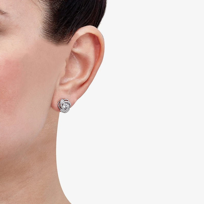 Diamonart Womens 1 1/3 CT. T.W. Cubic Zirconia 14K Gold Over Silver 2-pc. Jewelry Set
