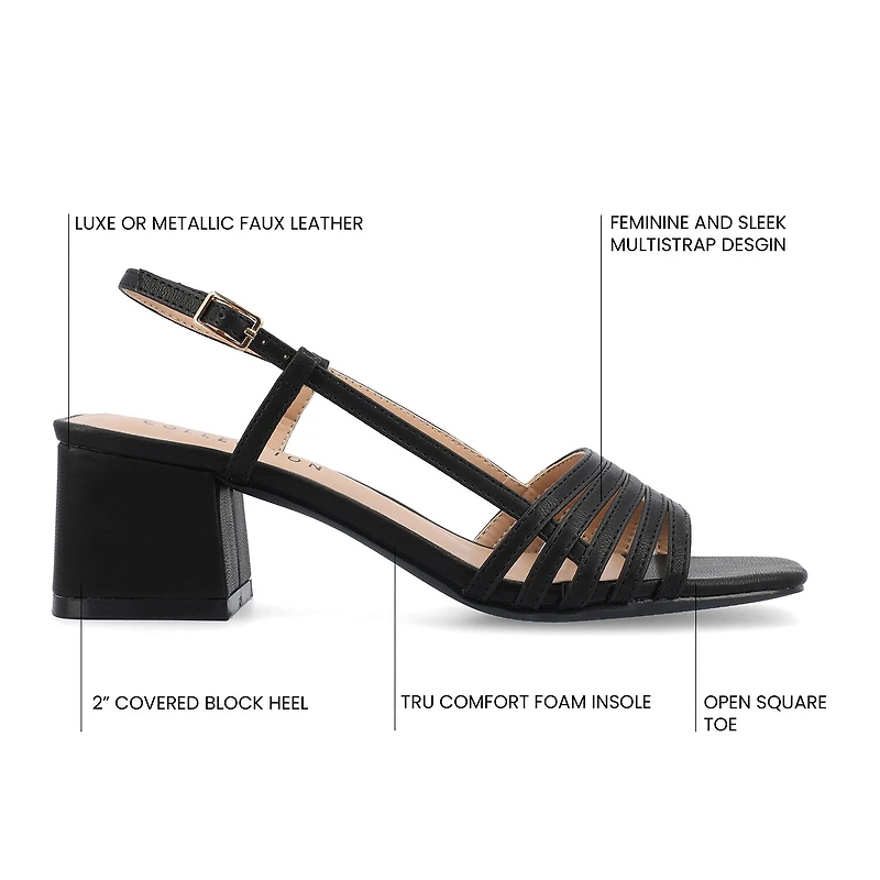 Journee Collection Womens Shayana Heeled Sandals
