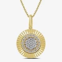 Diamond Blossom Womens 1/4 CT. T.W. Lab Grown White Diamond 14K Gold Over Silver Sterling Silver 18 Inch Pendant Necklace