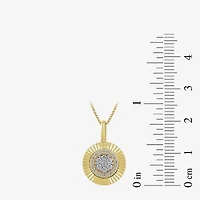 Diamond Blossom Womens 1/4 CT. T.W. Lab Grown White Diamond 14K Gold Over Silver Sterling Silver 18 Inch Pendant Necklace