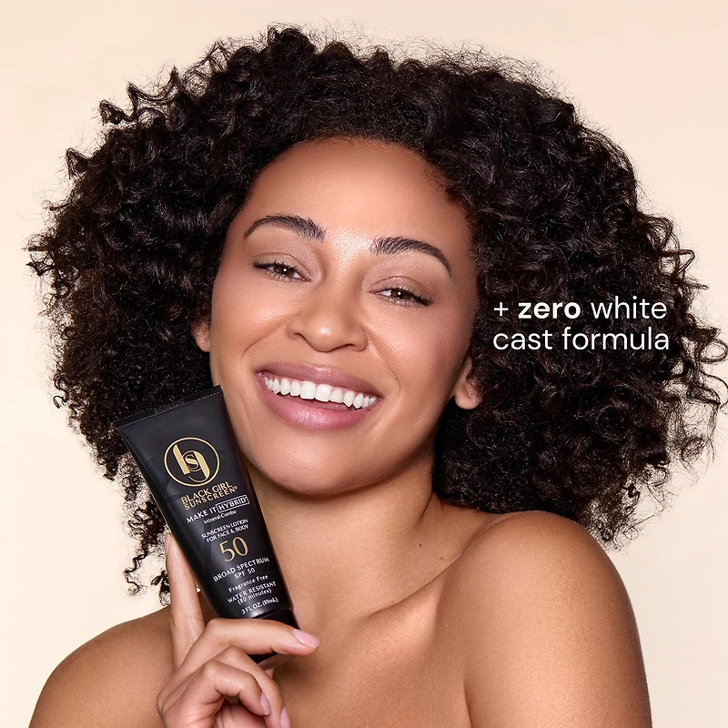 Black Girl Sunscreen Make It Hybrid Zinc And Lavender Sunscreen Spf50