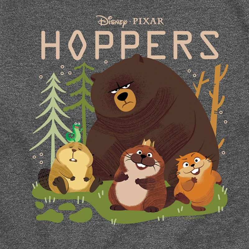 Disney Collection Little & Big Kid Boys Crew Neck Short Sleeve Regular Fit Hoppers Graphic T-Shirt