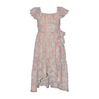 Bonnie Jean Big Kid Girls Short Sleeve Flutter A-Line Dress