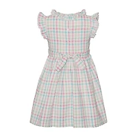Bonnie Jean Little Girls Sleeveless Flutter A-Line Dress