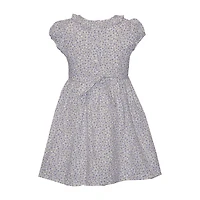 Bonnie Jean Little Girls Short Sleeve Puffed A-Line Dress