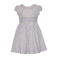 Bonnie Jean Little Girls Short Sleeve Puffed A-Line Dress