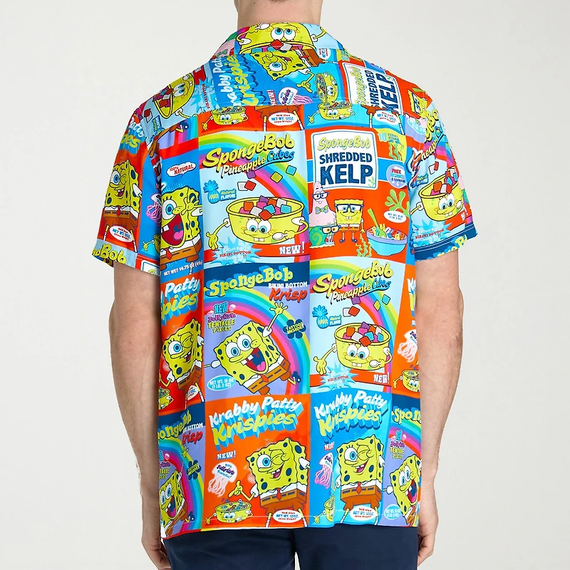 Novelty Mens Short Sleeve Regular Fit Spongebob Graphic T-Shirt