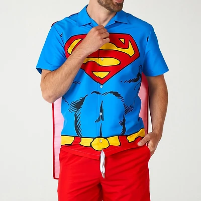 Novelty Mens Short Sleeve Regular Fit Superman Graphic T-Shirt