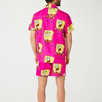 Novelty Mens Short Sleeve Regular Fit Spongebob Graphic T-Shirt
