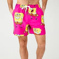 Novelty Mens Short Sleeve Regular Fit Spongebob Graphic T-Shirt