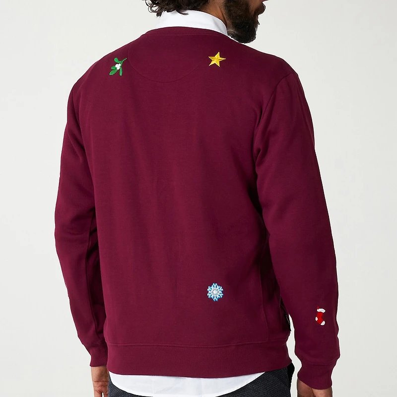 Novelty Mens Crew Neck Long Sleeve Regular Fit Graphic T-Shirt