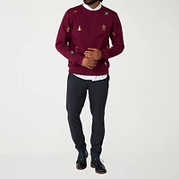 Novelty Mens Crew Neck Long Sleeve Regular Fit Graphic T-Shirt