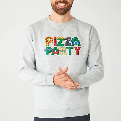 Novelty Mens Crew Neck Long Sleeve Regular Fit Teenage Mutant Ninja Turtles Graphic T-Shirt
