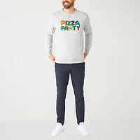 Novelty Mens Crew Neck Long Sleeve Regular Fit Teenage Mutant Ninja Turtles Graphic T-Shirt