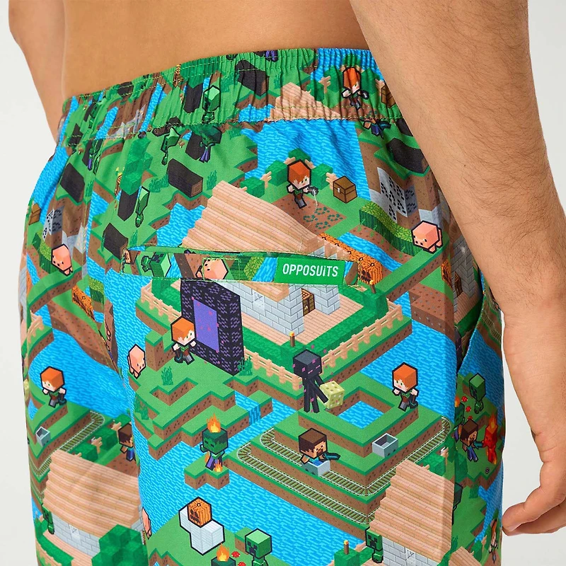 Novelty Mens Short Sleeve Regular Fit Minecraft Graphic T-Shirt