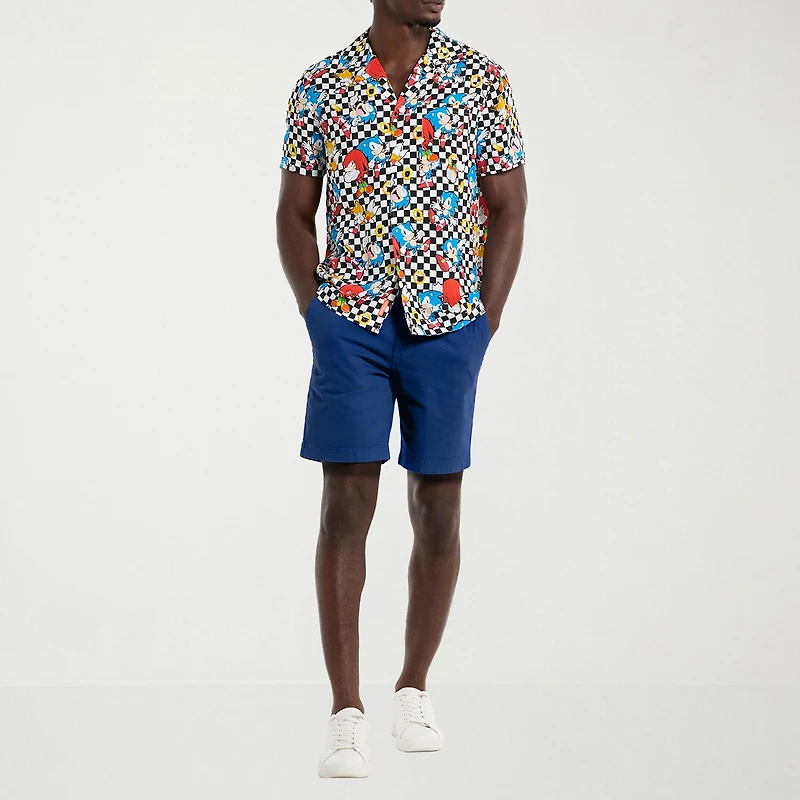 Novelty Mens Short Sleeve Regular Fit Sonic the Hedgehog Graphic T-Shirt