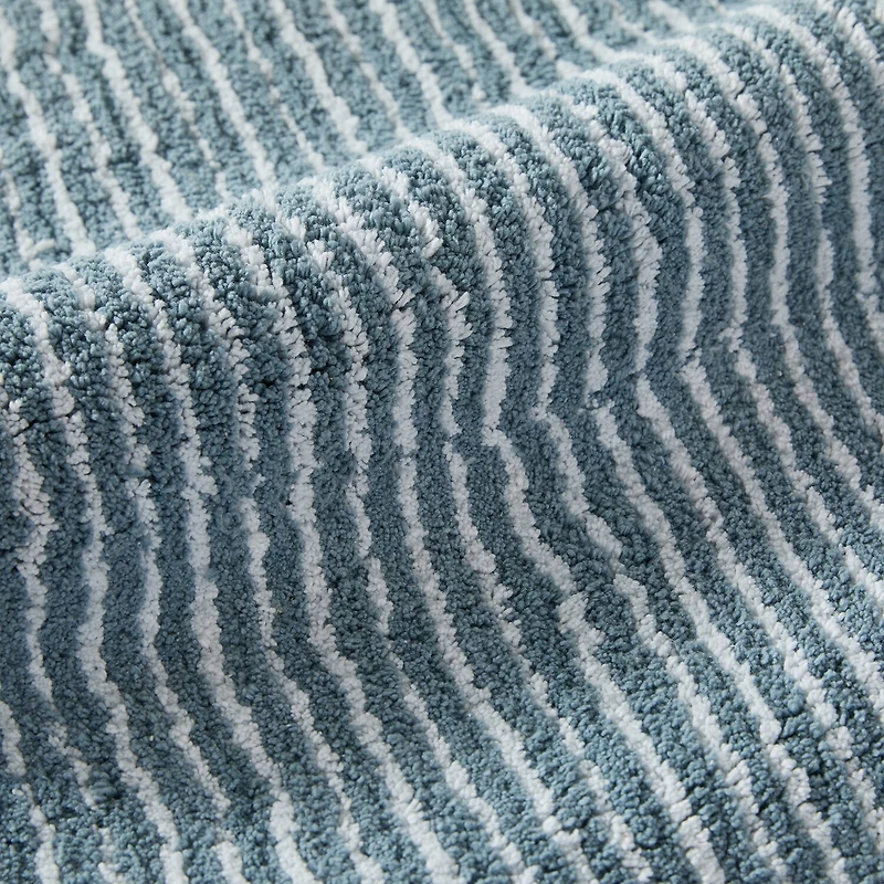 Casual Comfort Pinstripe Cotton Bath Mat