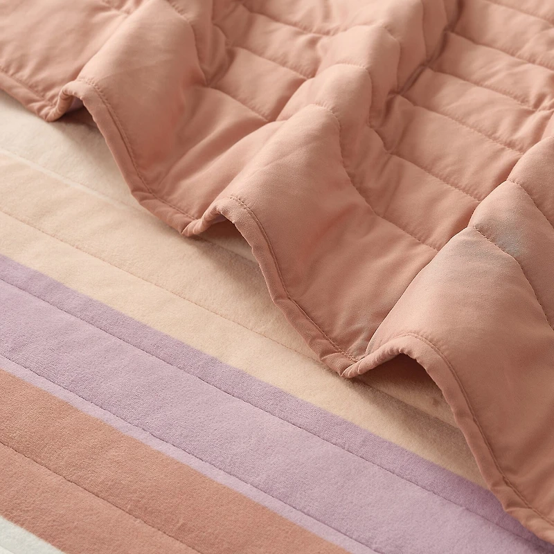 Bearpaw Connor Coco Flannel Reversible Quilt Set