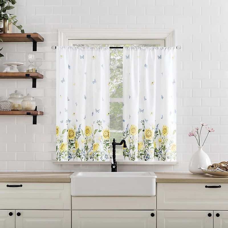 No 918 Spring Meadow 2-pc. Rod Pocket Window Tier