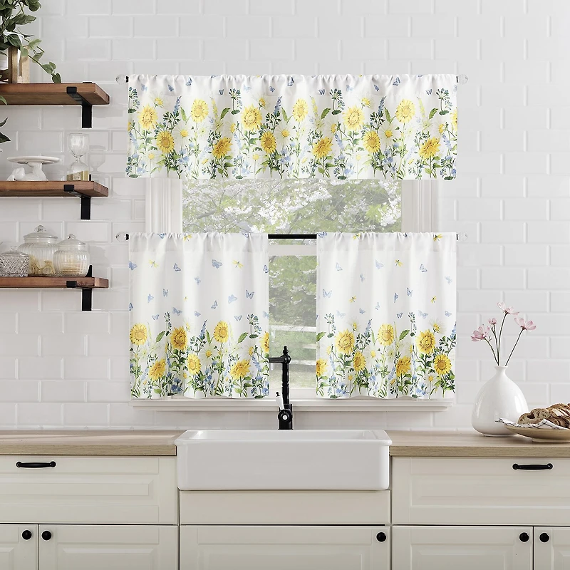 No 918 Spring Meadow 2-pc. Rod Pocket Window Tier