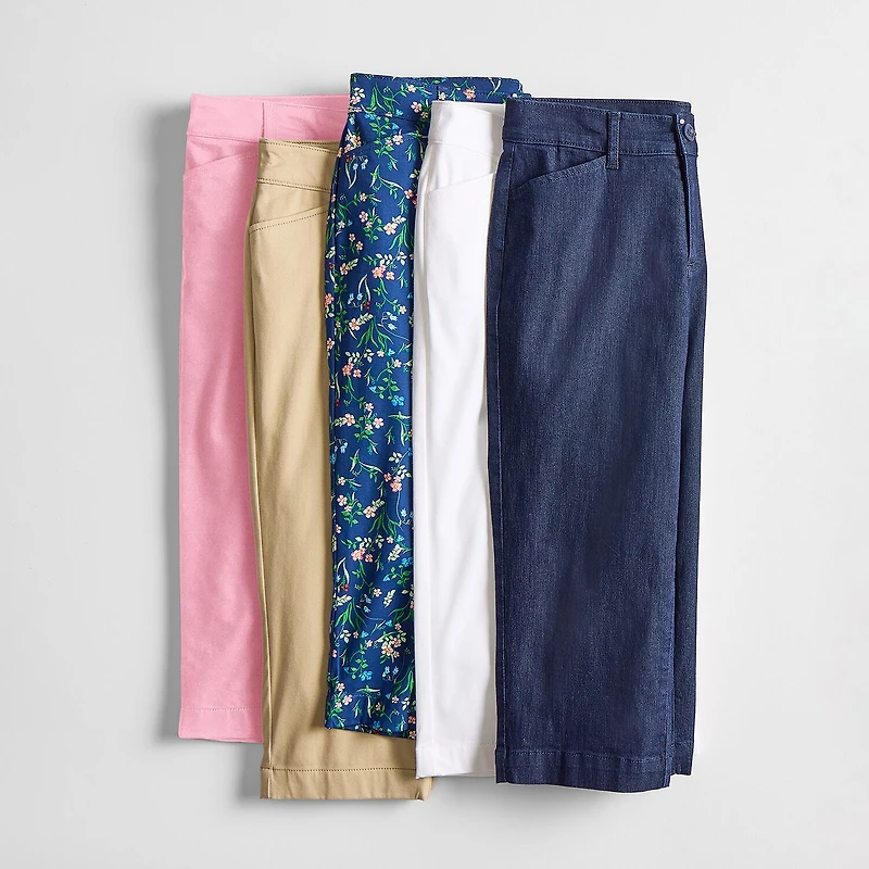 St. John's Bay Womens Secretly Slender Mid Rise Capri Pant