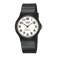 Casio® Mens White Dial Black Resin Strap Watch MQ24-7B2LLUB