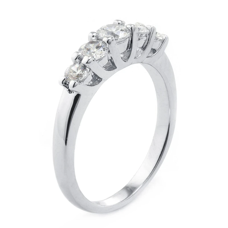 Sparkle Allure Womens 2MM Cubic Zirconia Pure Silver Over Brass Band