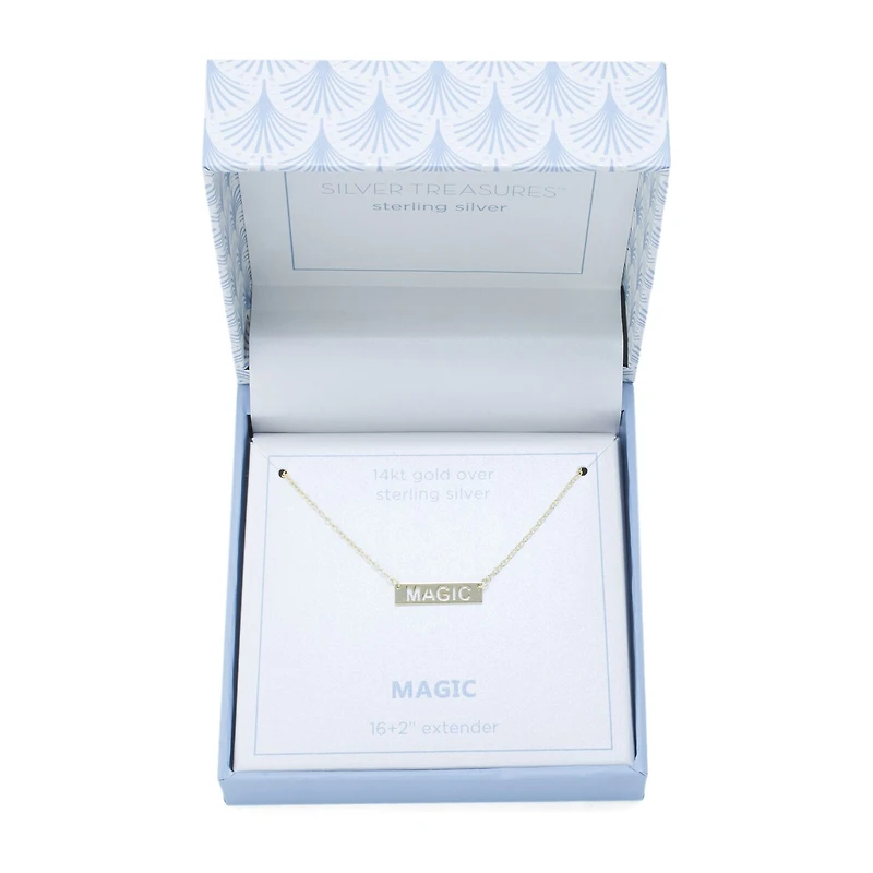 Silver Treasures Magic Womens 14K Gold Over Silver 16 Inch Pendant Necklace