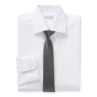 Collection By Michael Strahan Boys Long Sleeve Spread Collar Shirt + Tie Set