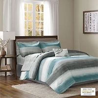 Madison Park Essentials Barret Complete Bedding Set with Cotton Sheets